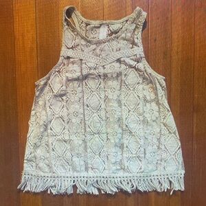 Elegant Cream Lace Women's Top